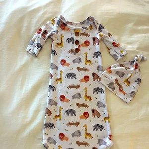 Caden Lane 0-3 month knotted gown